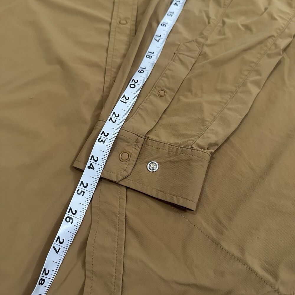 HUK Shirt Mens XL Performance Fishing Vented Snap Up Stretch Nylon In Sand Piper - Picture 7 of 12